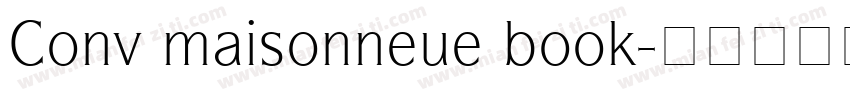 Conv maisonneue book字体转换